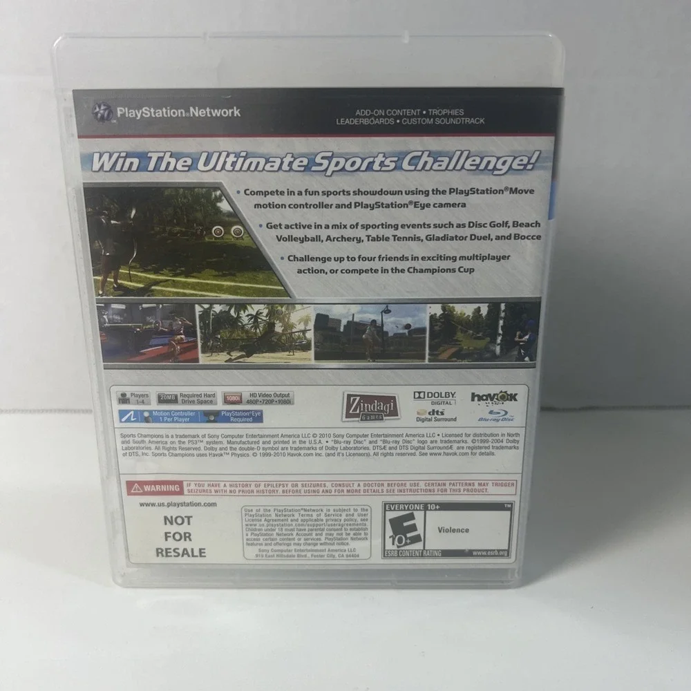 Sports Champions Sony PlayStation 3 PS3 2010 Move Required G1098177